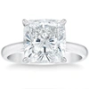Pompeii3 3.30ct Cushion Moissanite Solitaire Engagement Ring 14k White Gold In Multi