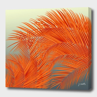 Curioos Summer Palm Leaves, Orange