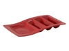 Tuxton Accessories Taco Plate Stackable 14-5/8"x8-5/8"x1-5/8", 6 Pieces