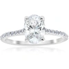 Pompeii3 1 1/10ct Oval Diamond Engagement Ring 14k White Gold Jewelry In Multi