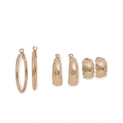Sohi Pack Of 3 Gold Plated Designer Earrings