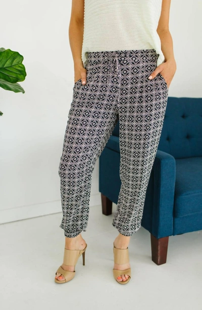 Pink Martini Claire Jogger Pants In Black In Grey