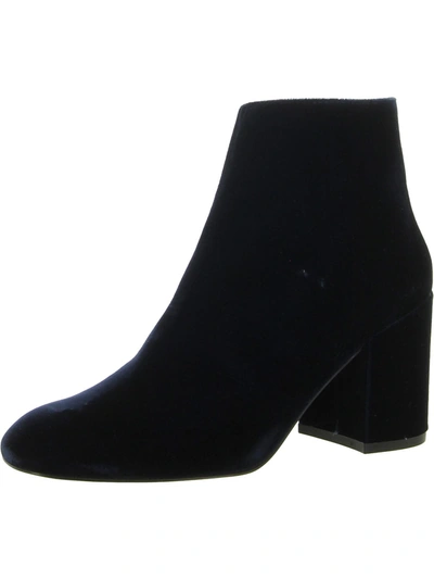 Stuart Weitzman Womens Velvet Block Heel Ankle Boots In Black