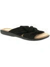 Array Loma Womens Suede Slip On Slide Sandals In Black