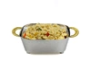 Classic Touch Decor Nickel Foil Pan Holder With Gold Spaghetti Look Handles