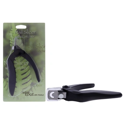 Satin Edge Nail Slicer With Catcher By  For Unisex - 1 Pc Nail Slicer In Green