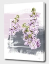 Curioos Framed Lilac On Pink And Grey Brush Strokes