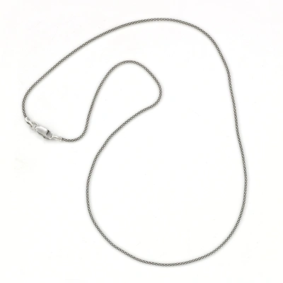 Samuel B Jewelry Sterling Silver 18" Oxidized 1.4mm Thin Pop Corn Chain Samuel B Tag In White