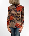 Johnny Was Claret Mock Neck Top In Multi In Multi