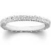 Pompeii3 1ct Prong Lab Grown Diamond Eternity Ring 14k White Gold In Multi