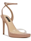 NINE WEST ZADIE WOMENS FAUX LEATHER STILETTO SLINGBACK SANDALS