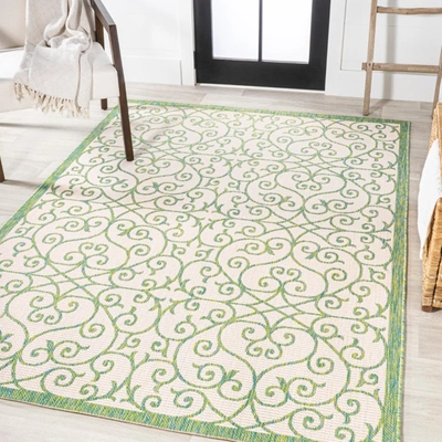 Jonathan Y Madrid Vintage Filigree Textured Weave Indoor/outdoor Area Rug