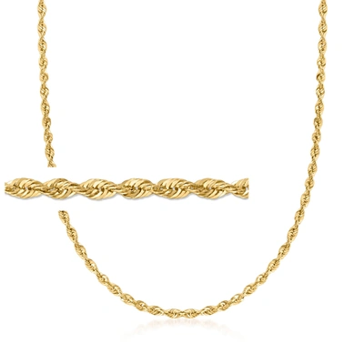 ROSS-SIMONS 2.6MM 14KT YELLOW GOLD ROPE CHAIN NECKLACE