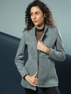 Campus Sutra Women Solid Stylish Casual Blazers In Grey