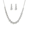 Sohi Silver-plated White Ad-studded Jewellery Set In Silver