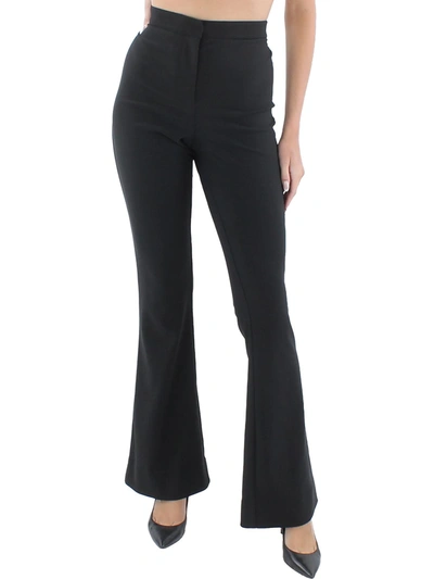 Aqua Womens Straight Leg Office Dress Pants In Black