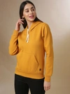 CAMPUS SUTRA WOMEN SOLID STYLISH CASUAL HOODED SWEATSHIRTS