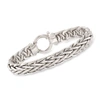 Ross-simons Wheat-link Bracelet In Sterling Silver In Silver