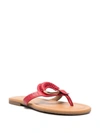 SEE BY CHLOÉ WOMEN'S HANA THONG SANDAL IN RED