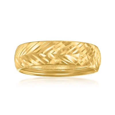 Canaria Fine Jewelry Canaria 10kt Yellow Gold Chevron-pattern Ring