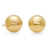 Max + Stone 14k Rose, White Or Yellow Gold Full Ball Stud Earrings Various Sizes In Yellow