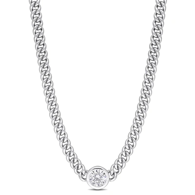 Mimi & Max 1 5/8 Ct Tgw Created White Sapphire Necklace In Sterling Silver