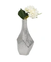 CLASSIC TOUCH DECOR SILVER DIMENSIONAL CENTERPIECE VASE RAW FINISH