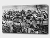 Curioos Marvel & Dc Superheroes Lunch Atop A Skyscraper -b/w Edition