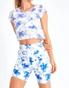 Loveshackfancy Giada Biker Short In Strong Current In Multi