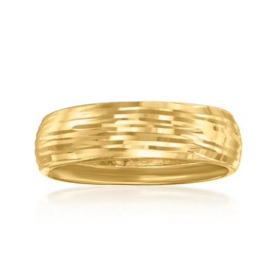 Canaria Fine Jewelry Canaria 10kt Yellow Gold Horizontal-pattern Ring
