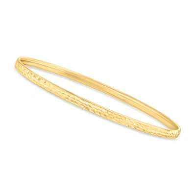 Canaria Fine Jewelry Canaria 10kt Yellow Gold Geometric-pattern Bangle Bracelet