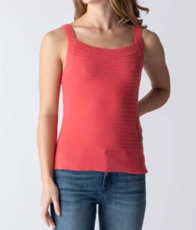 Margaret O'leary Elaine Knit Tank Top In Poppy In Pink