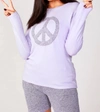 French Kyss Long Sleeve Peace Crew In Lilac In Purple