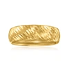 CANARIA FINE JEWELRY CANARIA 10KT YELLOW GOLD DIAGONAL-PATTERN RING