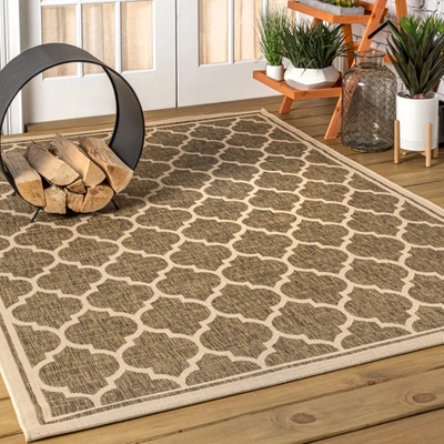 Jonathan Y Trebol Moroccan Trellis Textured Weave Indoor/outdoor Area Rug