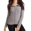 FRENCH KYSS AMAYA ZIP FRONT CARDIGAN IN GRAY
