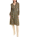 Traffic People Cinch Midi Dress In Multi
