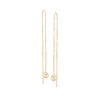 Ross-simons 14kt Yellow Gold Ball Drop Threader Earrings In White