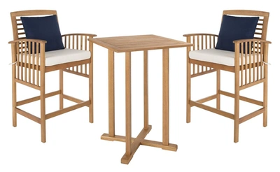 Safavieh Pate 3 Pc Bar 39.8-inch H Table Bistro Set In Brown