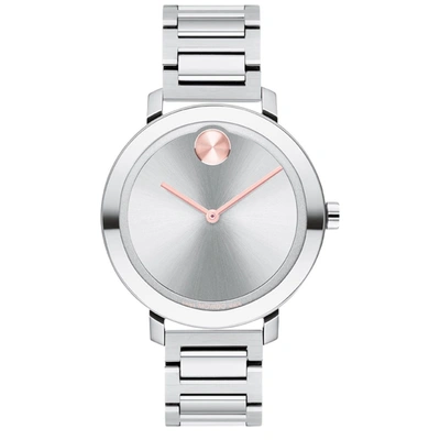 Movado Women's Bold Gold Dial Watch In Silver