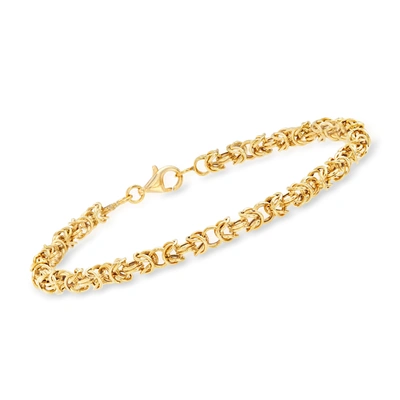 Ross-simons 18kt Yellow Gold Byzantine Bracelet In Multi