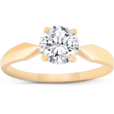 Pompeii3 1 3/4 Ct Tdw Solitaire Diamond Engagement Ring 14k Yellow Gold Enhanced In Multi