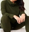 French Kyss Cowl Poncho In Sage In Green