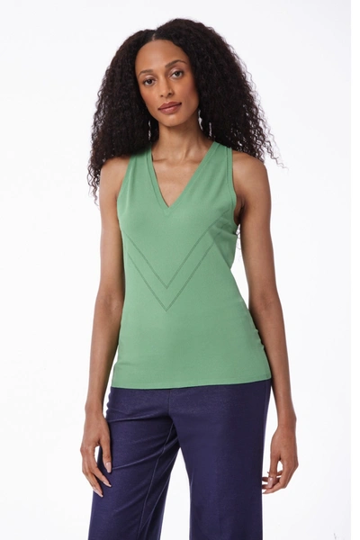 Capsule 121 Eugenia V-neck Sweater Tank In Green