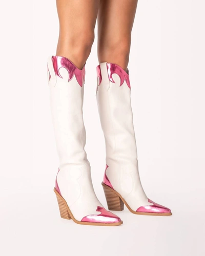 Billini Sayuri Metallic Boots In Pink