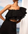 Charo Ruiz Flamingo Top In Black In Black