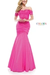 Colors Dress Hot Pink Gown In Pink