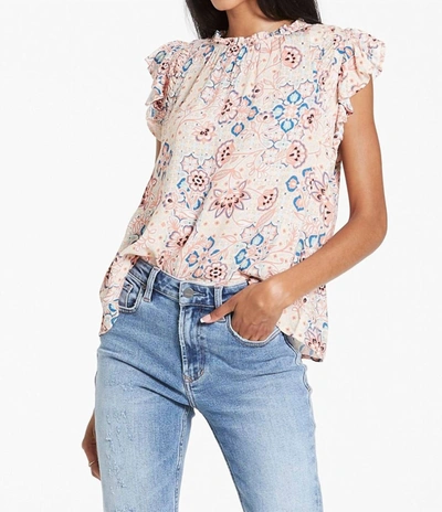 Dear John Denim Farrah Top In Fig And Vine In Beige