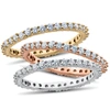 Pompeii3 1ct Diamond Eternity Wedding Ring In 14k White, Yellow, Rose Gold Lab Grown In Multi