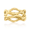 Ross-simons 14kt Yellow Gold Wavy Openwork Ring In Yellow